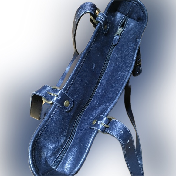 IIBisonte Grained Leather Large Tote Shoulder Handbag DISTRESSED - Picture 7 of 16